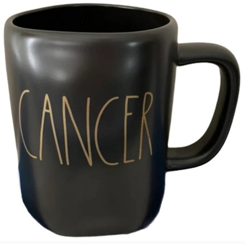 RAE DUNN "CANCER" Zodaic Astrology Symbol Black Mug